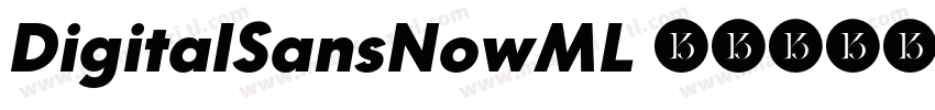 DigitalSansNowML 粗体字体转换